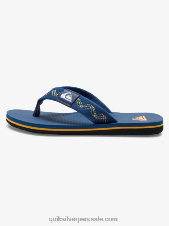 Quiksilver N8LNT2149 Niños azul 1 8-16 molokai sandalias con puntadas