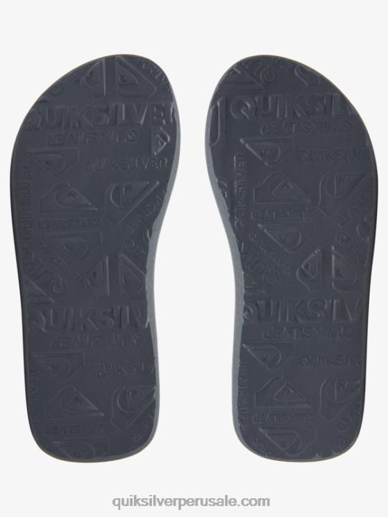 Quiksilver N8LNT2150 Niños negro/gris/amarillo 8-16 molokai sandalias con puntadas