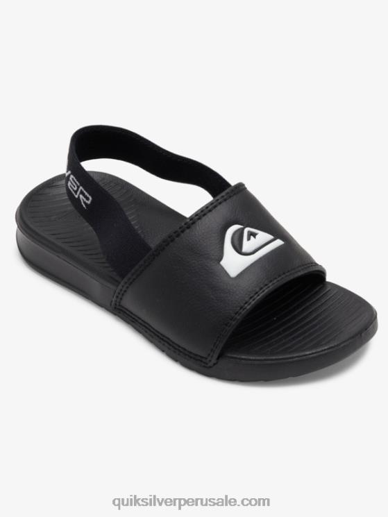 Quiksilver N8LNT2163 Niños blanco negro sandalias con tiras costa brillante