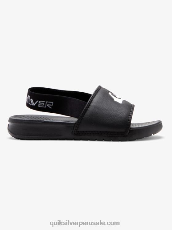 Quiksilver N8LNT2163 Niños blanco negro sandalias con tiras costa brillante