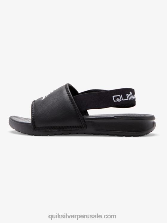 Quiksilver N8LNT2163 Niños blanco negro sandalias con tiras costa brillante