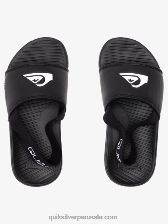 Quiksilver N8LNT2163 Niños blanco negro sandalias con tiras costa brillante