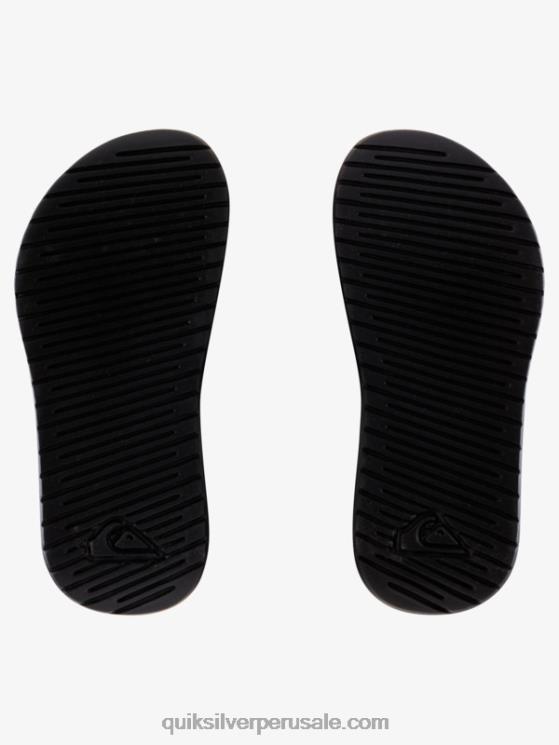 Quiksilver N8LNT2163 Niños blanco negro sandalias con tiras costa brillante