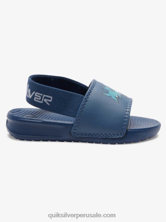 Quiksilver N8LNT2164 Niños azul 1 sandalias con tiras costa brillante