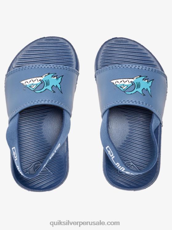 Quiksilver N8LNT2164 Niños azul 1 sandalias con tiras costa brillante