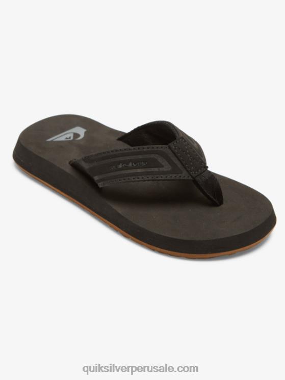 Quiksilver N8LNT2181 Niños negro Sandalias con núcleo de llave inglesa 8-16