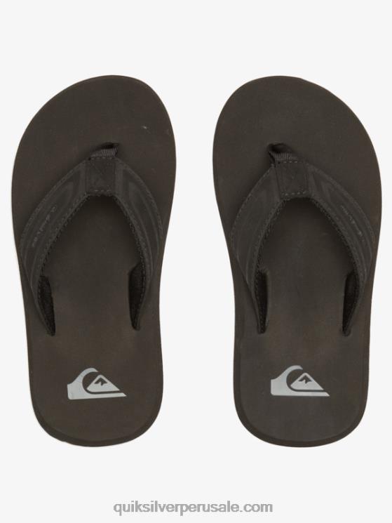 Quiksilver N8LNT2181 Niños negro Sandalias con núcleo de llave inglesa 8-16