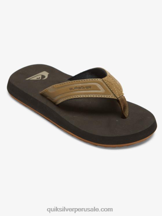 Quiksilver N8LNT2182 Niños bronceado 1 Sandalias con núcleo de llave inglesa 8-16