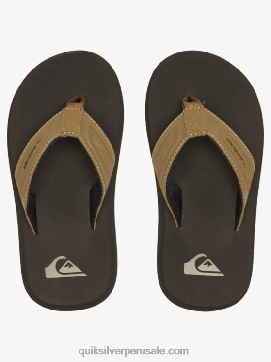 Quiksilver N8LNT2182 Niños bronceado 1 Sandalias con núcleo de llave inglesa 8-16