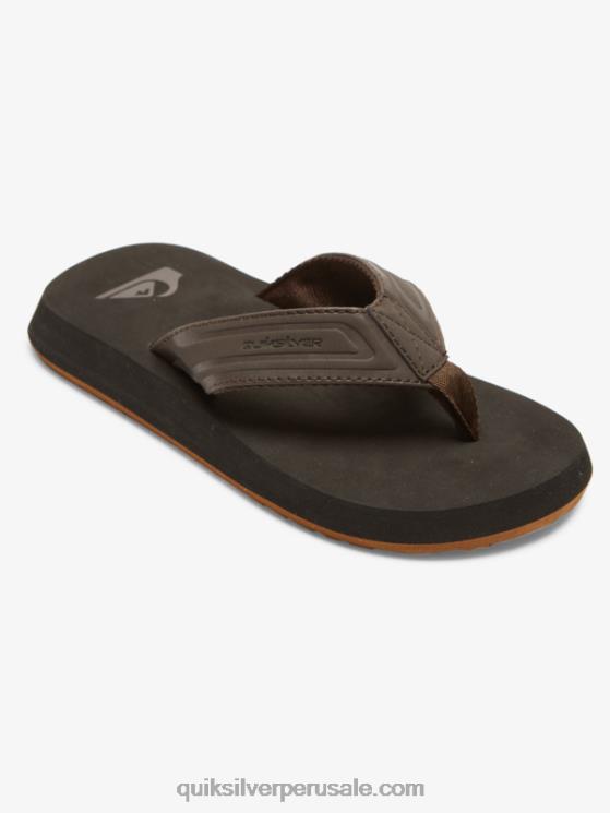 Quiksilver N8LNT2183 Niños marrón 1 Sandalias con núcleo de llave inglesa 8-16