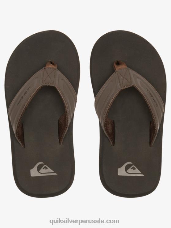 Quiksilver N8LNT2183 Niños marrón 1 Sandalias con núcleo de llave inglesa 8-16