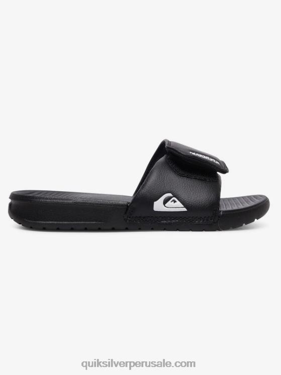 Quiksilver N8LNT2185 Niños blanco negro 8-16 controles deslizantes de ajuste de costa brillante