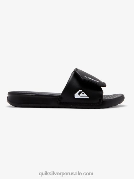 Quiksilver N8LNT2185 Niños blanco negro 8-16 controles deslizantes de ajuste de costa brillante