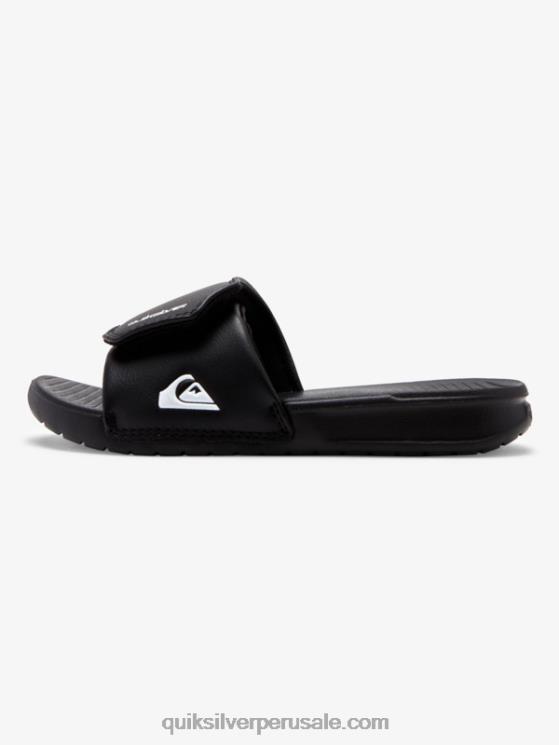 Quiksilver N8LNT2185 Niños blanco negro 8-16 controles deslizantes de ajuste de costa brillante
