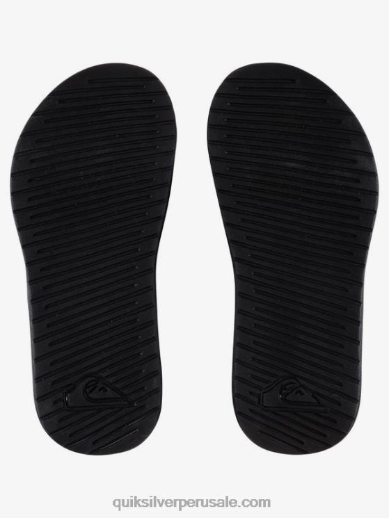 Quiksilver N8LNT2185 Niños blanco negro 8-16 controles deslizantes de ajuste de costa brillante