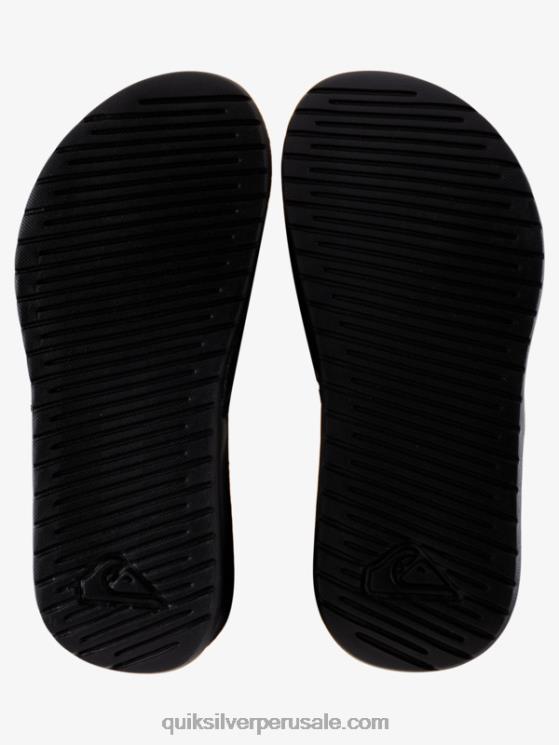 Quiksilver N8LNT2185 Niños blanco negro 8-16 controles deslizantes de ajuste de costa brillante