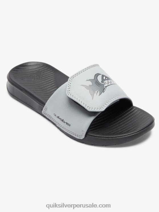Quiksilver N8LNT2186 Niños gris 1 8-16 controles deslizantes de ajuste de costa brillante