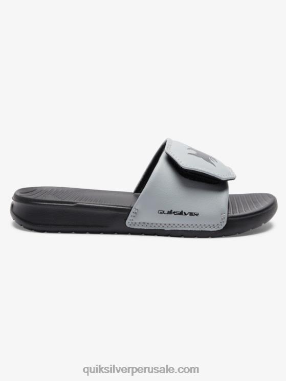 Quiksilver N8LNT2186 Niños gris 1 8-16 controles deslizantes de ajuste de costa brillante