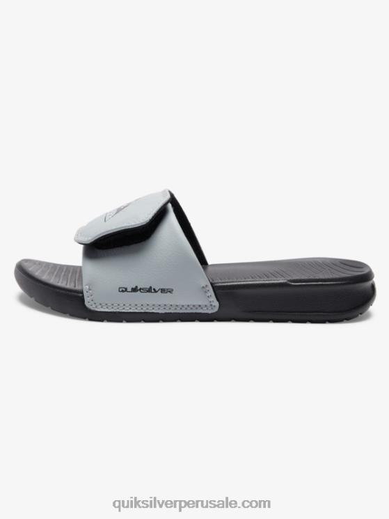 Quiksilver N8LNT2186 Niños gris 1 8-16 controles deslizantes de ajuste de costa brillante