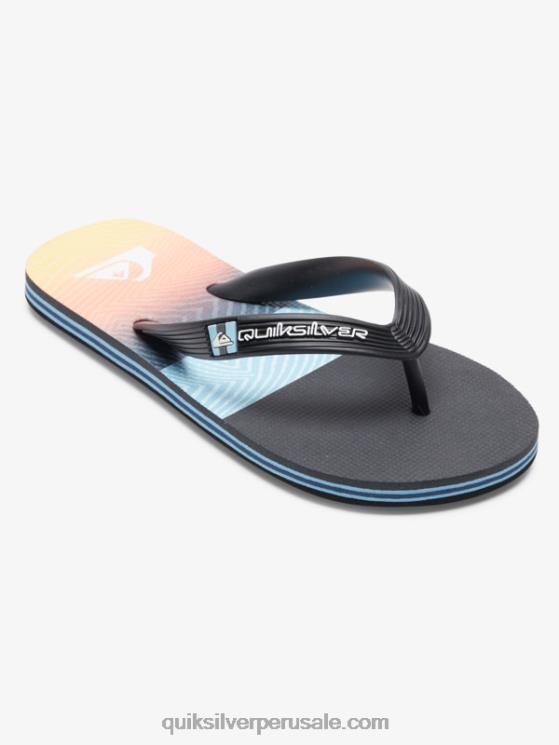 Quiksilver N8LNT2206 Niños negro/naranja/gris 8-16 chanclas molokai panel