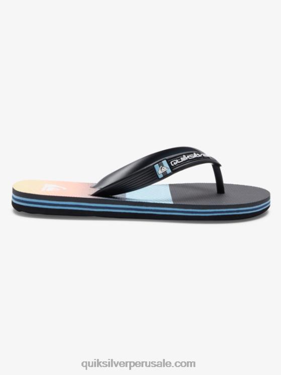 Quiksilver N8LNT2206 Niños negro/naranja/gris 8-16 chanclas molokai panel