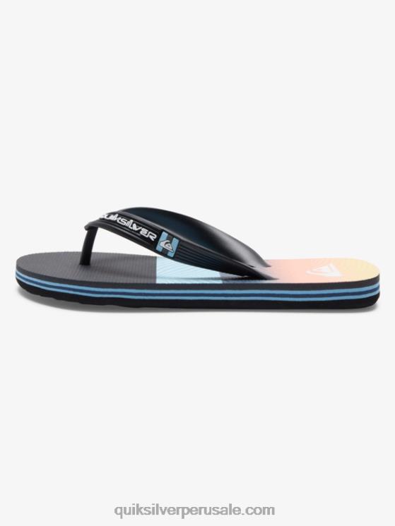 Quiksilver N8LNT2206 Niños negro/naranja/gris 8-16 chanclas molokai panel