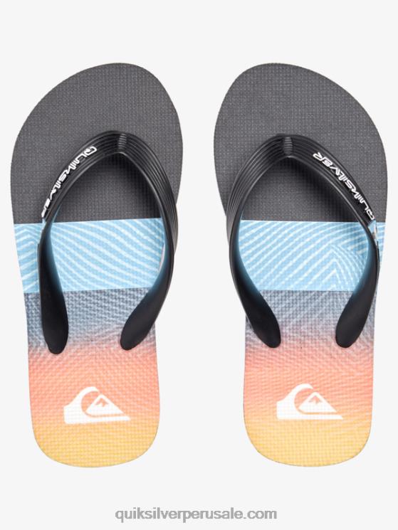 Quiksilver N8LNT2206 Niños negro/naranja/gris 8-16 chanclas molokai panel