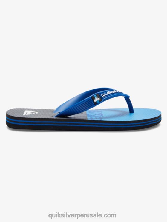 Quiksilver N8LNT2207 Niños negro/azul/gris 8-16 chanclas molokai panel