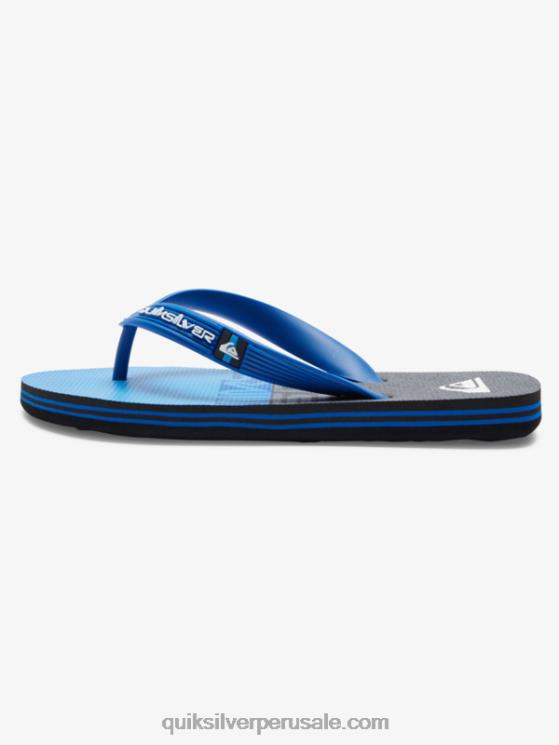 Quiksilver N8LNT2207 Niños negro/azul/gris 8-16 chanclas molokai panel
