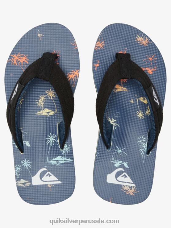 Quiksilver N8LNT2251 Niños azul 4 Sandalia básica niño molokai layback 8-16