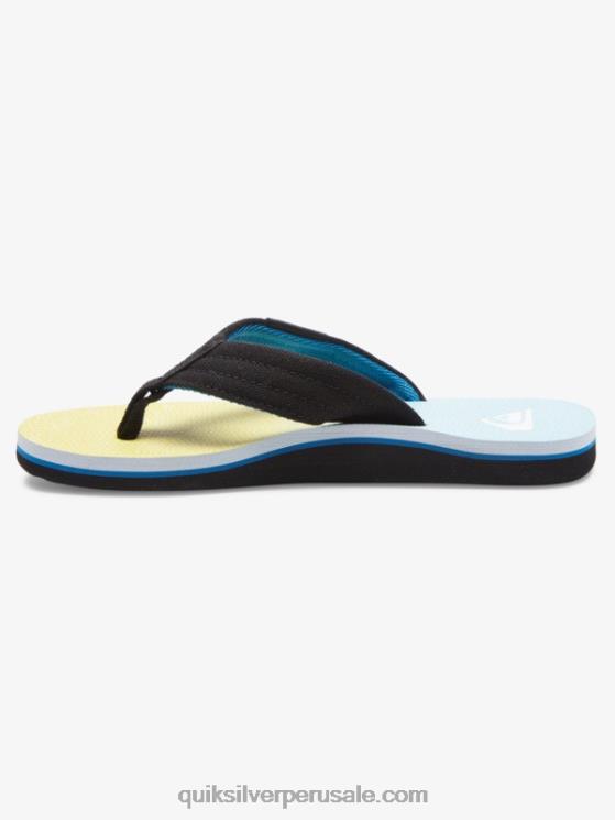 Quiksilver N8LNT2252 Niños azul amarillo Sandalia básica niño molokai layback 8-16