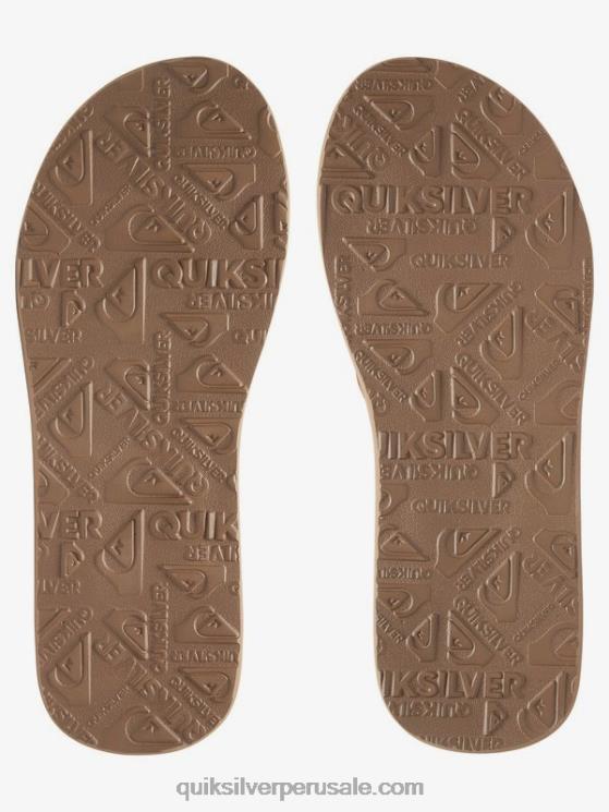 Quiksilver N8LNT2282 Niños bronceado - sólido 8-16 sandalias carver de piel de ante