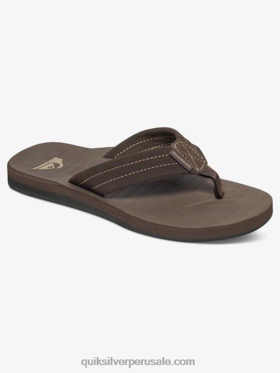 Quiksilver N8LNT2283 Niños demitasse - sólido 8-16 sandalias carver de piel de ante