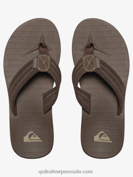 Quiksilver N8LNT2283 Niños demitasse - sólido 8-16 sandalias carver de piel de ante