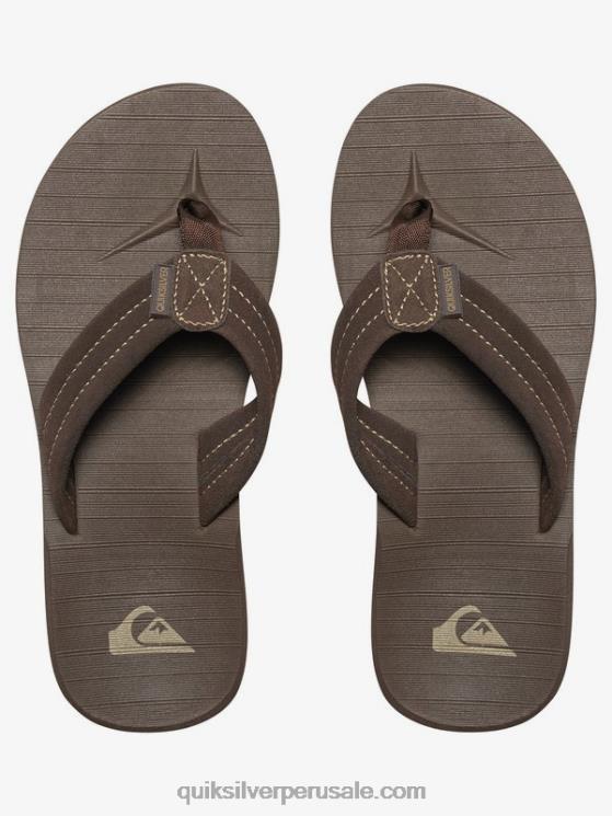 Quiksilver N8LNT2283 Niños demitasse - sólido 8-16 sandalias carver de piel de ante