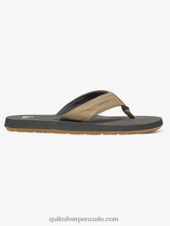 Quiksilver N8LNT2284 Niños bronceado - sólido 8-16 sandalias con llave inglesa