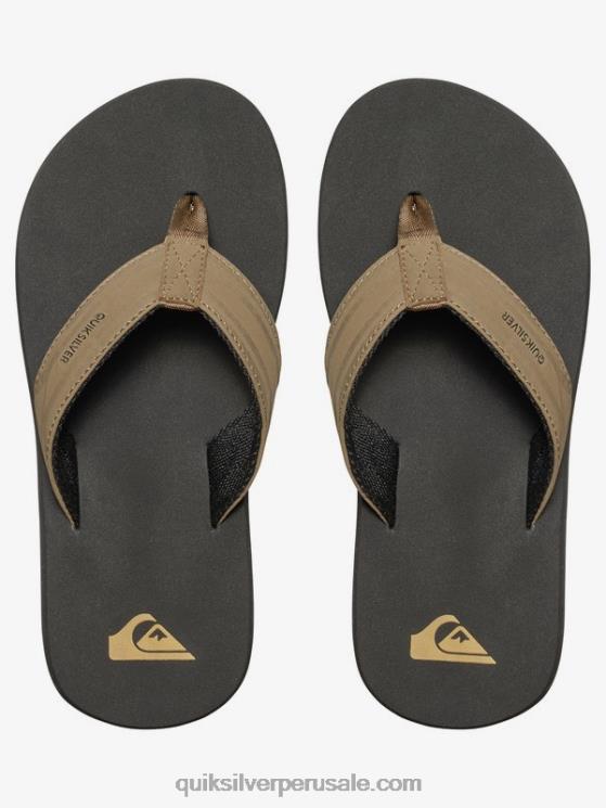 Quiksilver N8LNT2284 Niños bronceado - sólido 8-16 sandalias con llave inglesa