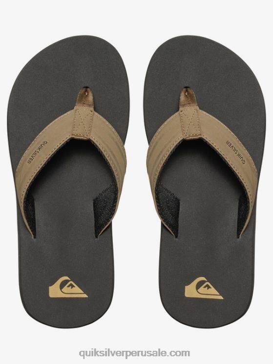 Quiksilver N8LNT2284 Niños bronceado - sólido 8-16 sandalias con llave inglesa