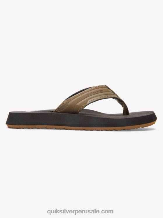 Quiksilver N8LNT2284 Niños bronceado - sólido 8-16 sandalias con llave inglesa